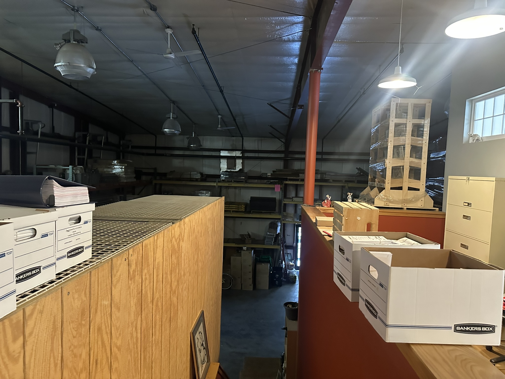 Semi bay 1 viewed from office mezzanine