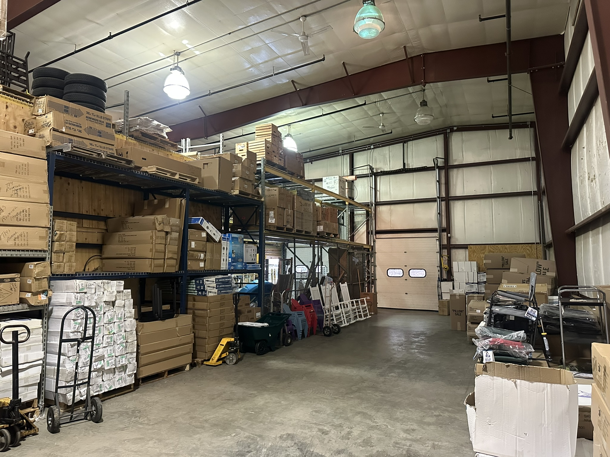 Semi bay 2 interior - racking system